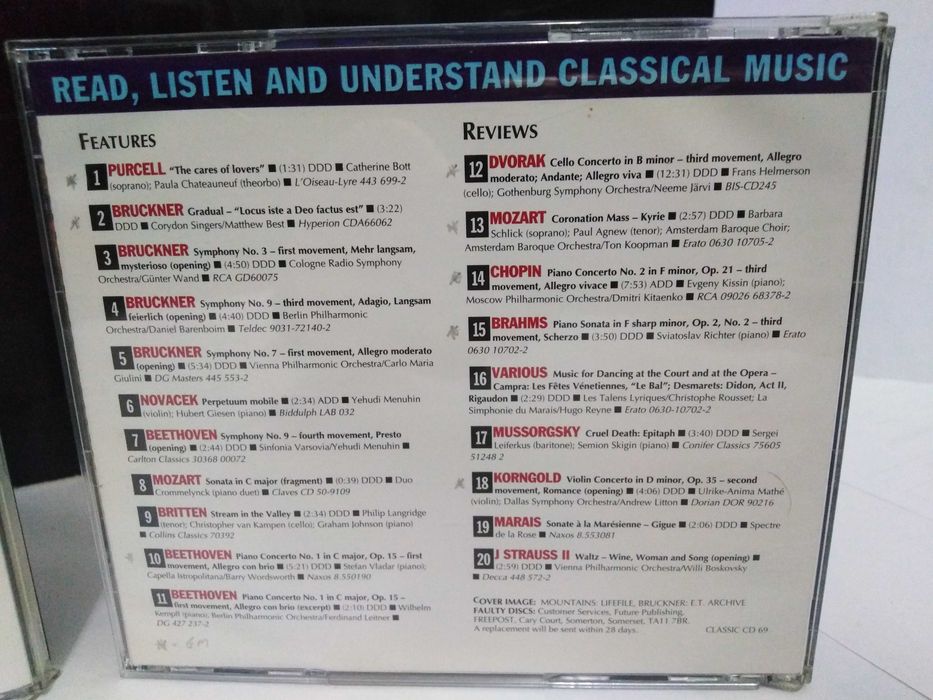 Conjunto de 3 Cds Musica Classica  (Individual 2,50€).