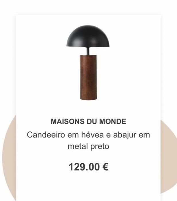 candeeiro maison du monde