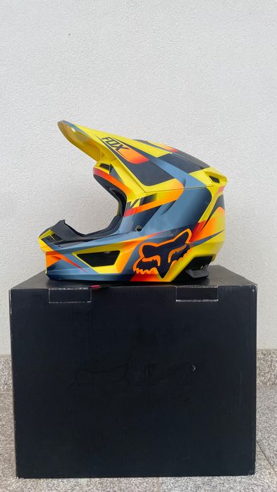 Capacete Fox V1 Motif Yellow
