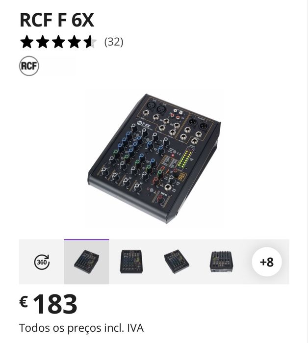 RCF F6X Profesional DJ Mixer.