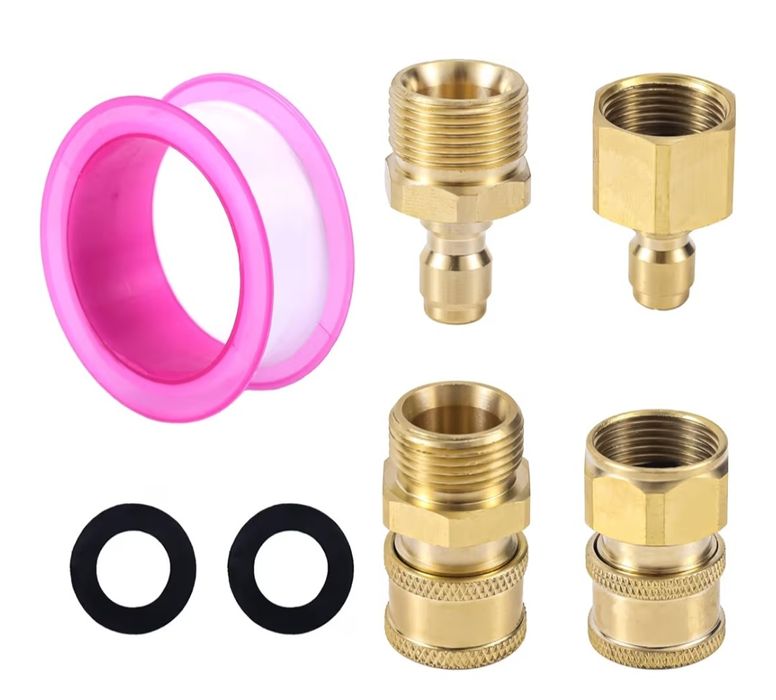 Szybkozłączki mosiężne. 4 szt adaptery do myjki wysokociśnieniowej