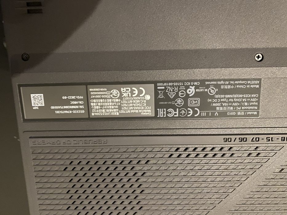 Asus rog 15 como novo