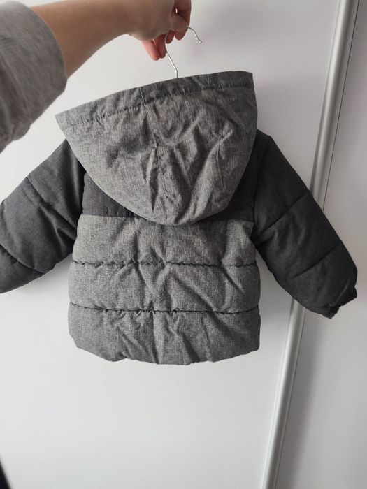 Szara zimowa kurtka h&m 80 Cm