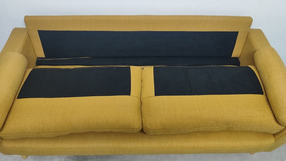 Sofá Fixo Tatum – Amarelo / Amarelo-Dourado