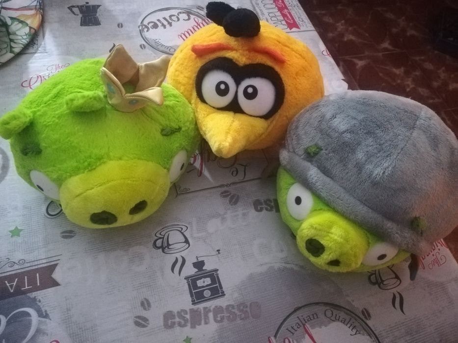 3 Peluches Angry Birds