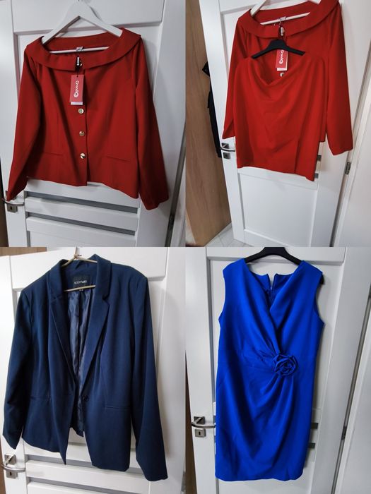 Paka ubrań r.46-48 garnitur marynarka spódnica sukienka zestaw