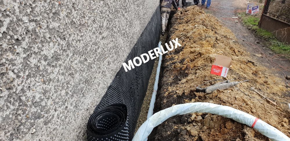 Odwodnienia budynków, drenaże, ocieplenia fundamentów, hydroizolacje fundamentów,  izolacja fundamentów