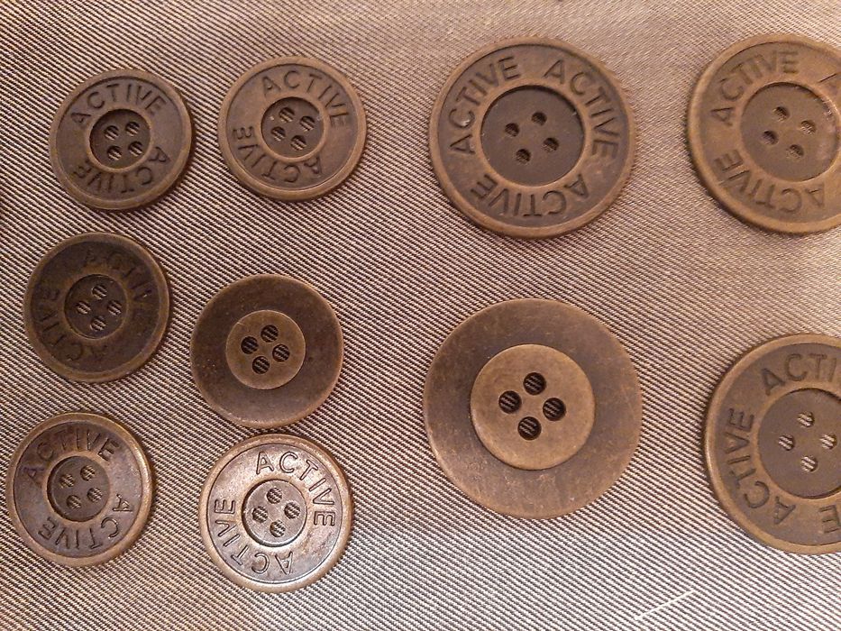 Пуговицы пряжки блочки медные набор