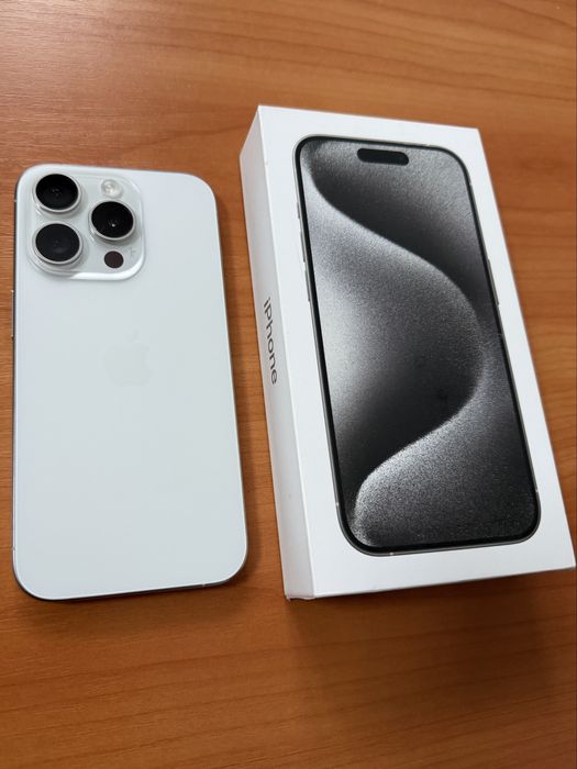 iPhone 15 Pro, White Titanium, 128GB