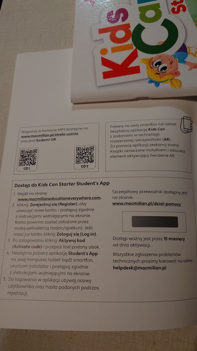 Nowy Kids Can Starter karty pracy, naklejki, aplikacja + gratis plakat A1
