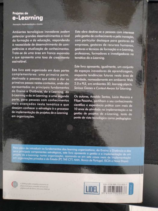 Livro "Projetos de e-Learning"