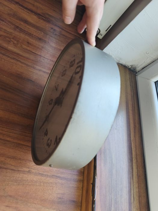 Zegar dworcowy kolejowy Pragotron Chronotechna PJ30, oryginał z 1950!