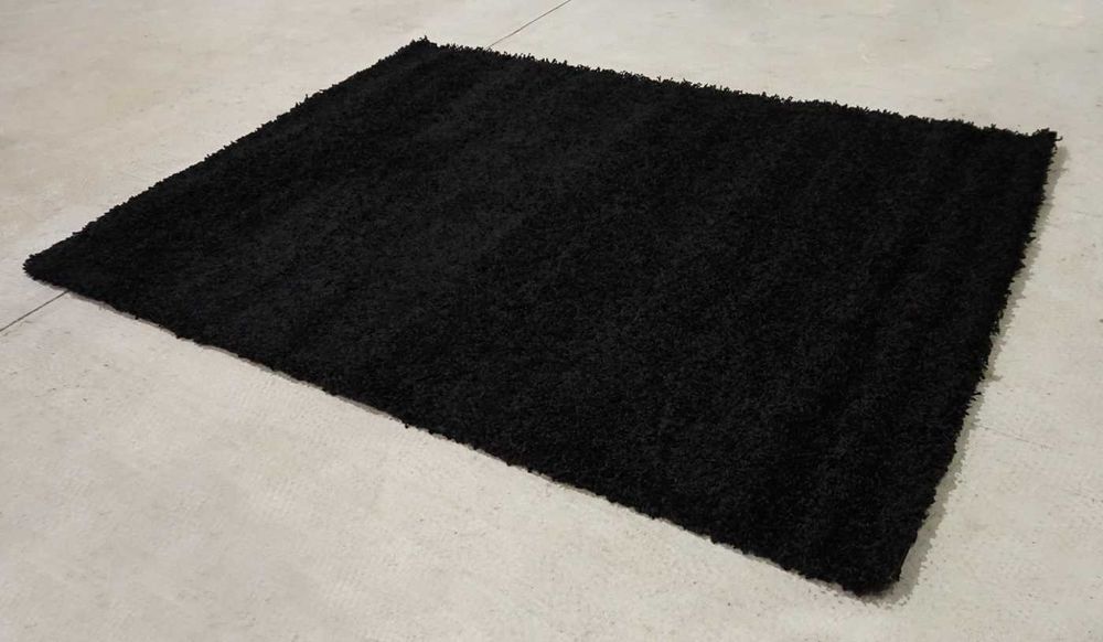Чорний ворсистий килим Shaggy! Лахматі килими - Кращий Вибір!