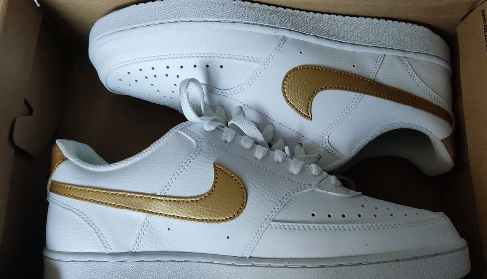 Nowe Nike 42 Court vision białe złota łyżwa
