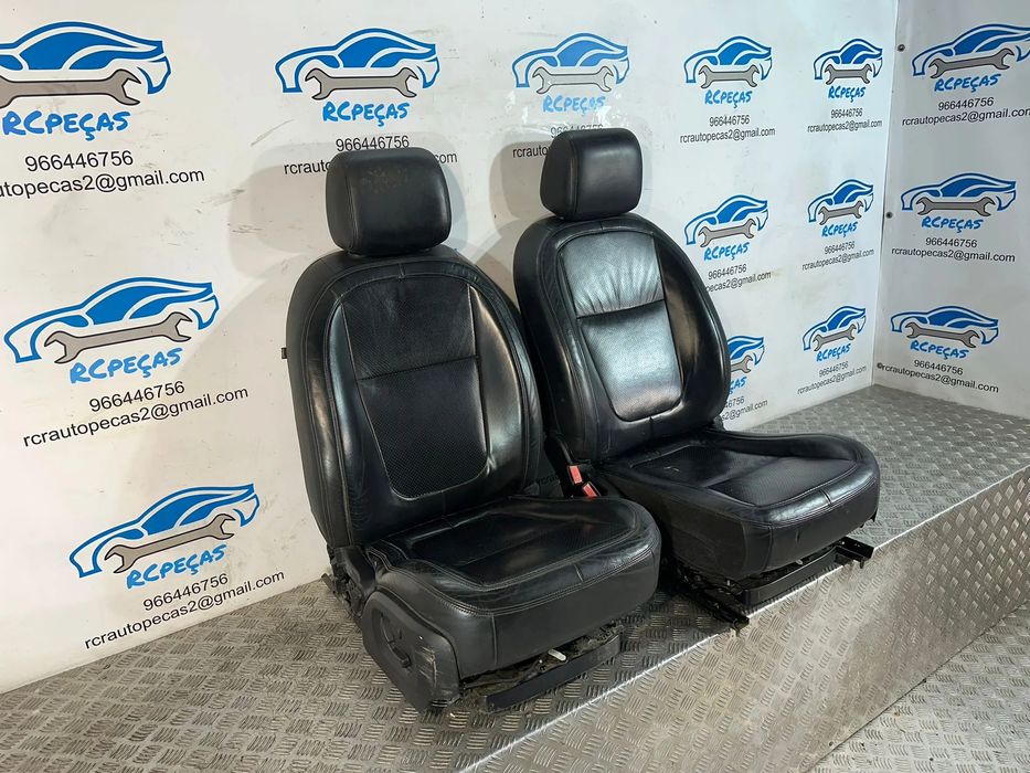 Conjunto Bancos Pele Eletricos Frente Frontais Jaguar XF X250 2007 -