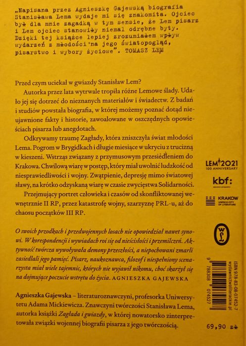 Stanisław Lem Wypędzony z Wysokiego Zamku biografia Agnieszka Gajewska