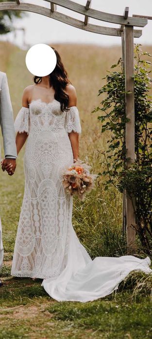 PIĘKNA SUKNIA ŚLUBNA BOHO - Gala Funkja stan idealny