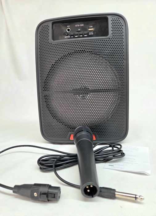 Coluna portátil Greatnice GTS-1520 8" – Bluetooth – Microfone