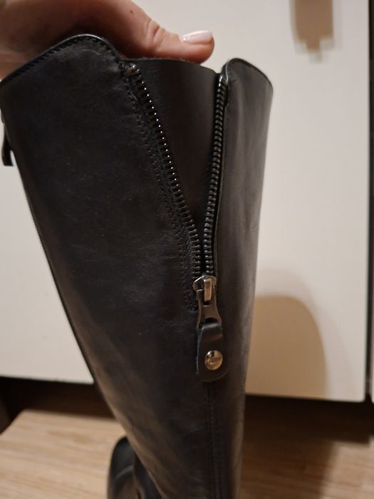 Lasocki buty skórzane zimowe długie r. 40