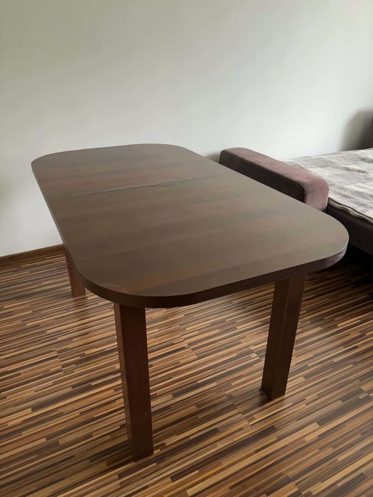 Stól drewniany rozkładany 150/190 x 80cm + komplet 6 krzeseł