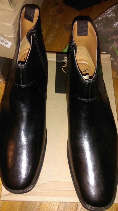 Clarks р.46 стельки-31см кожаные ботинки