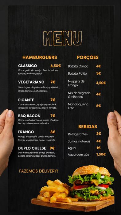 Menus personalizados profissionais482667314356561920