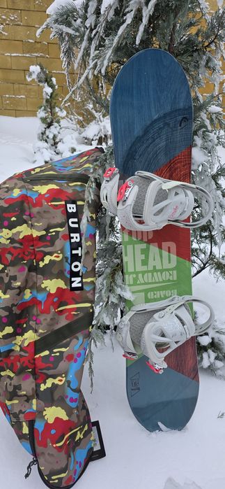 Сноуборд HEAD ROWDY JR 118, з кріпленнями та чохлом.