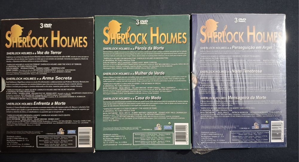 DVDs Sherlock Holmes.