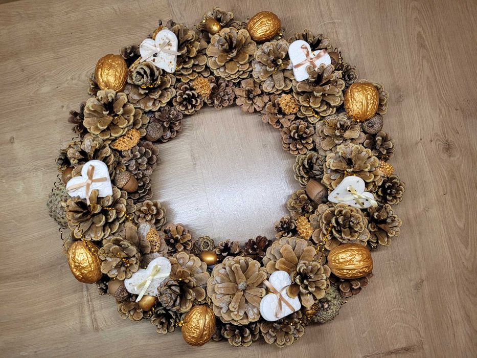 WIELKANOC ozdoba stroik / dodatek na stół Wianki wielkanocne 40 cm śr.