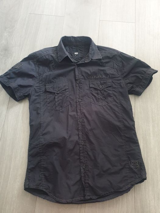Koszula męska M czarna Jack&Jones bawełna
