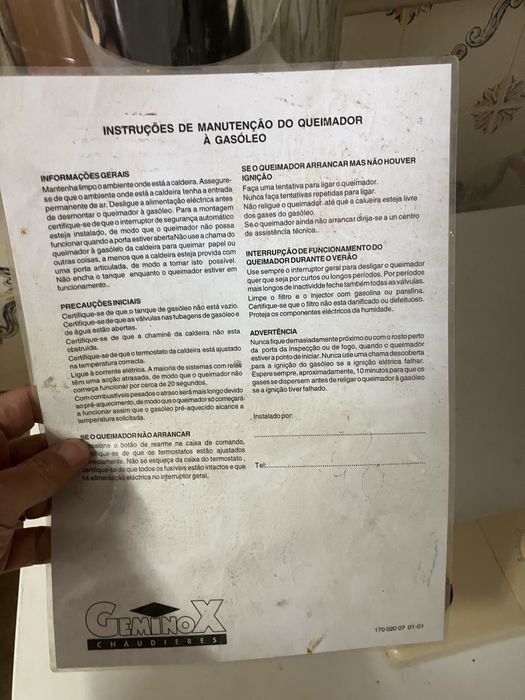 Caldeira aquecimento central