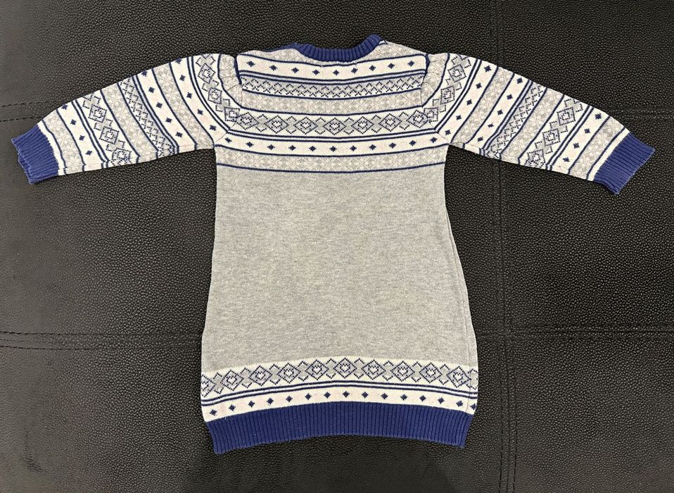 Camisola / Vestido Cinza / Azul 9-12M