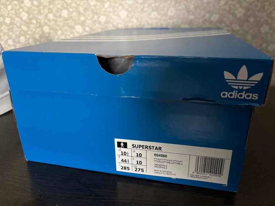 Оригинал Adidas Superstar Originals белые,  44 2/3, 28,5 стелька