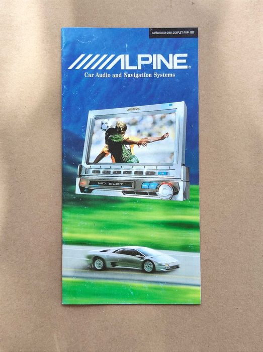 Catálogo antigo Alpine auto rádios sistemas navegação 1999