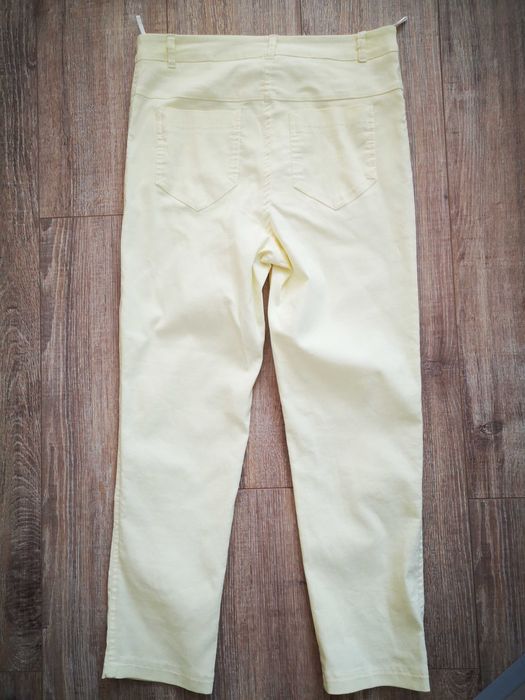 Pastelowe Zolte Bawelniane Damskie Spodnie Letnie 38-sprzedam!