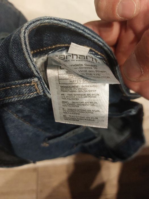 Carhartt WIP Smith krótkie spodenki jeansowe L