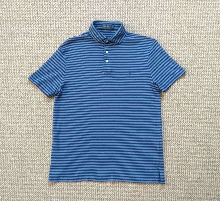 Ralph Lauren Polo поло футболка оригинал M синяя в полоску