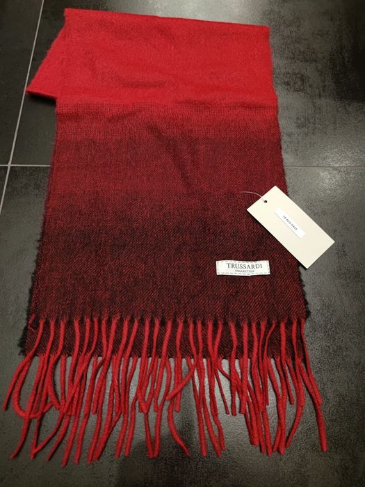 Wełniany (100% wool) szalik Trussardi w ombre kolorach.Nowy100złTANIEJ