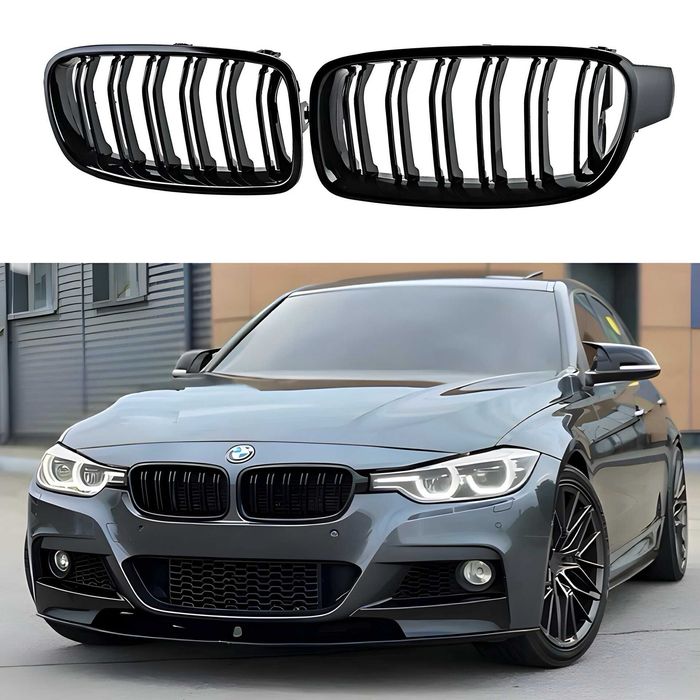 BMW F30 F31 Grill Nerki w stylu M3 czarny połysk 2013-2019