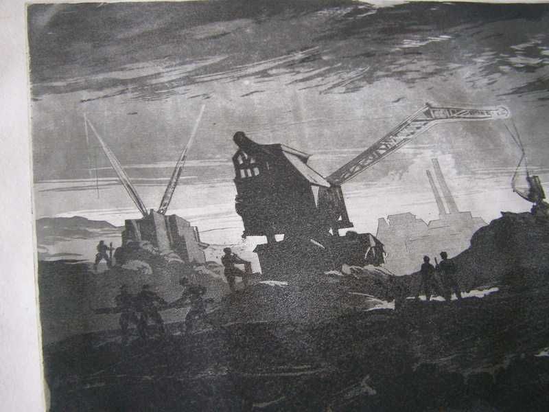 "ŚLĄSK" - akwaforta /akwatinta Edward Kuczyński , sygn.