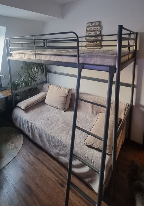 Svarta Łóżko na antresoli Piętrowe 208×145×97cm