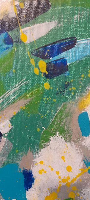 Quadro Pintura Abstrata em Acrílico 40x60cm