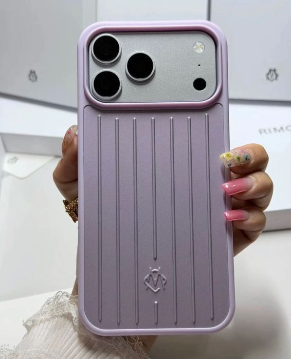 Чохол Rimowa на iPhone 17 pro max та 17 pro blu металевий