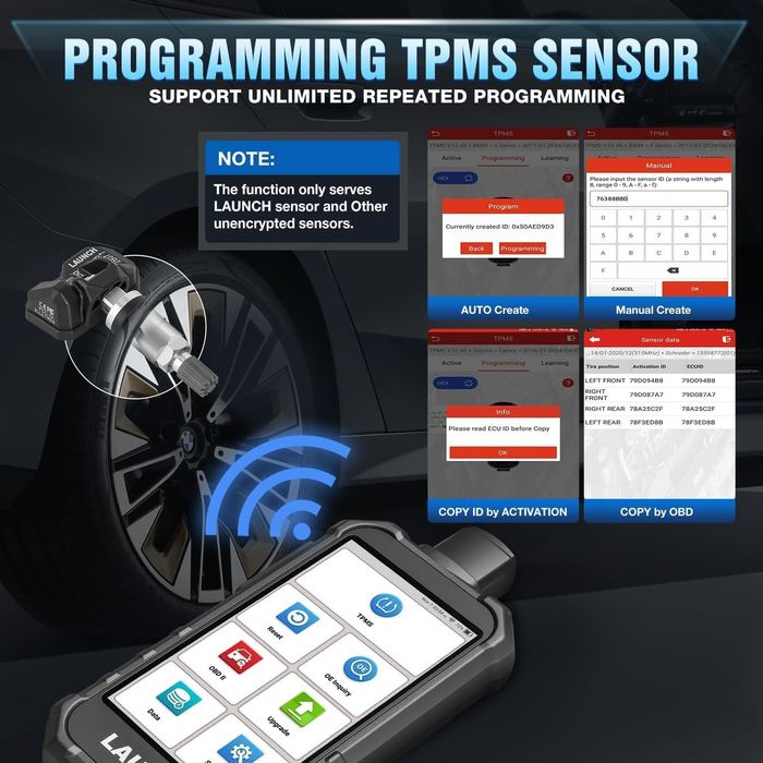 Launch Creader TPMS 5011 V2 Máquina de Diagnóstico e Programação TPMS