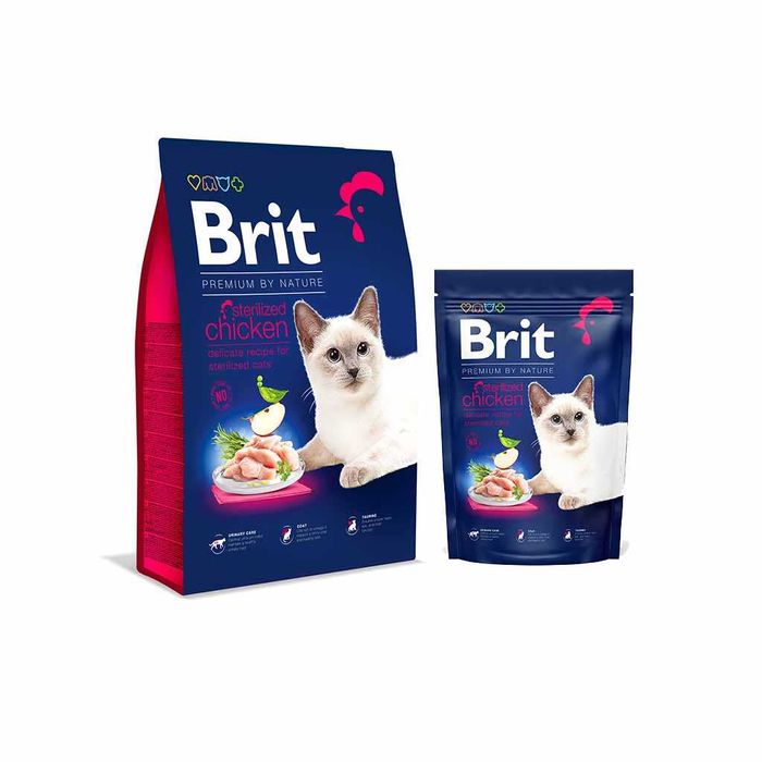 АКЦИЯ! 8 кг. 1200 грн. Корм для котов и кошек Brit Premium Sterilised