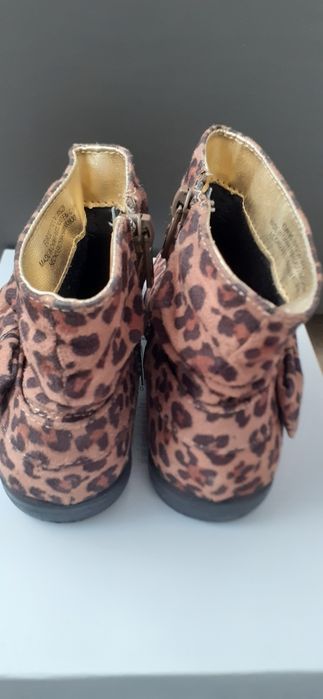 Botki panterka h&m brązowe 30
