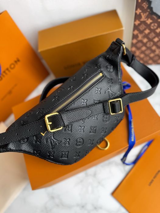 Бананка чорна чоловіча жіноча Louis Vuitton bumbag луи витон кожа