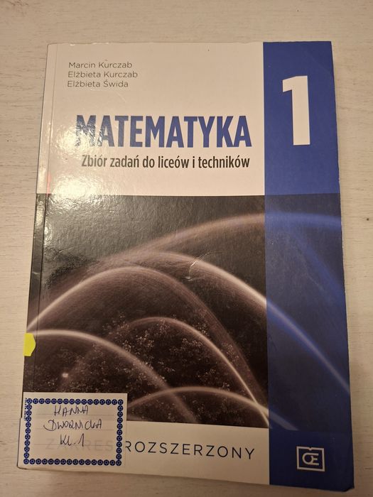 Matematyka 1. Zbiór zadań zakres rozszerzony.