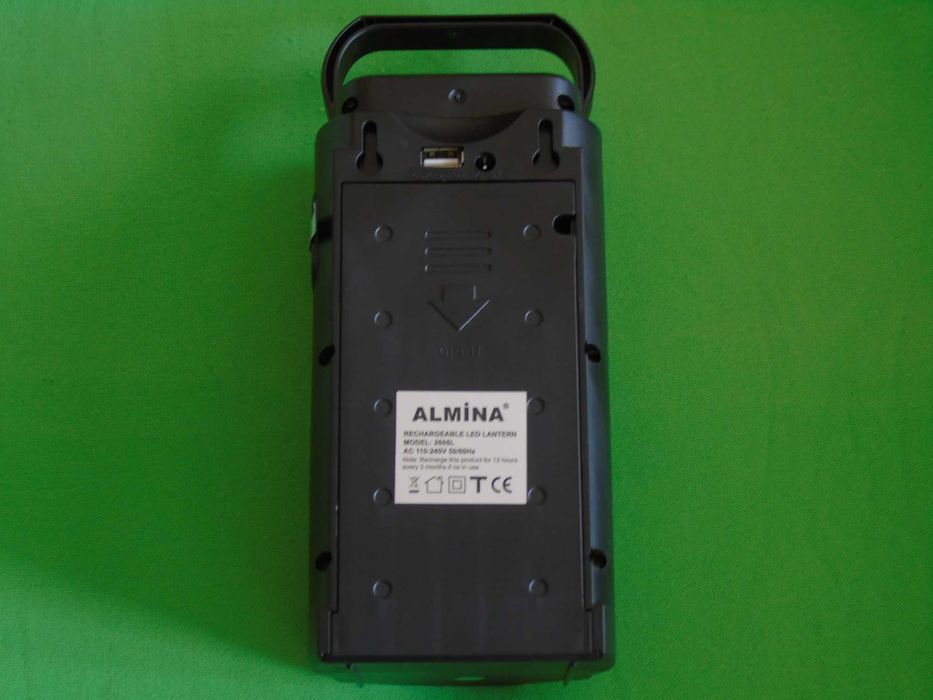 Акумуляторний світлодіодний ліхтар з повербанк для кемпінгу колір чорн