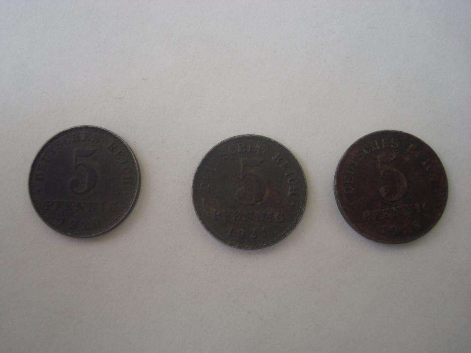 Монету 5 pfennig.1918.1920.1921 года